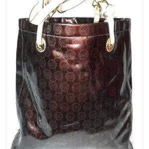 Michael Kors Monogram Jet Set North South Tote Shopper Large